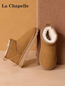 1双 La Chapelle 女士软底休闲鞋，低帮户外平底鞋，圆头低跟纯色优雅软底徒步鞋，适合学生、毕业照穿着，平底鞋，女士踝靴 - LA-YJF001駝色 - 查看 5