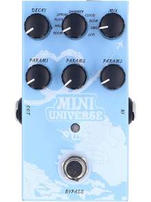 Pedal de Efecto de Guitarra, Pedal de Efecto de Reverberación de Sonido Auténtico y Cálido con 9 Tipos de Reverberación de Modelado Digital, Sala, Pasillo, Placa, Efectos de - 1 - Ver 9