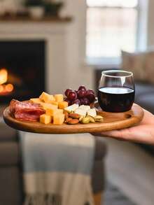 定制托盘，个性化雕刻迷你木托盘，婚礼冷盘礼盒（可刻姓氏），带酒瓶架，定制雕刻迷你木托盘，激光雕刻，木质咖啡托盘，餐盘，茶具托盘，适用于家居装饰、餐饮、宴会和特殊活动，创意礼品/生日/情人节/乔迁/婚礼/父亲节礼物 - 彩色 - 查看 9