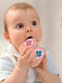 2pcs/Set Adorable Lion Shaped Baby Teether & Realistic Gaming Console Teether - Silicone - Sensory Soothing Toys For Infants - Perfect Gifts For Halloween, Thanksgiving And Christmas, Best Baby Toys - Multicolor - View 5