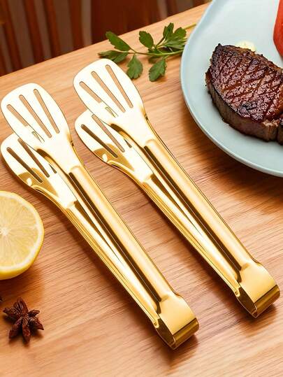 Small Stainless Steel Tongs, Suitable For Grabbing Sugar Cubes, Ice Cubes, Mini Fruits, Candies, Etc. Applicable For Kitchen, Restaurant, Cafe, Afternoon Tea, Desserts, Parties, Birthday Decorations, Outdoor, Camping And More