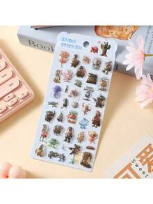 ملصقات 3D كرتونية، ملصقات حيوانات كرتونية لاصقة ذاتيًا، مناسبة لتزيين الكتب والقرطاسية، ويمكن استخدامها أيضًا لمشاريع DIY، ولوازم المكتب، ولوازم المدرسة، والاستعداد للعودة إلى المدرسة وملصقات أشغال يدوية أخرى.