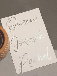 Customized Glitter Name Stickers, Personalized Name Label Stickers, 3-6 Inch Labels, Name Stickers, Custom Stickers, Name Stickers, Date Stickers, DIY Gifts, Handmade, Handwritten Font, Wedding Stickers, Gift Stickers. Customizable Holographic Name Stickers, Suitable For Water Bottles, Lunch Boxes.