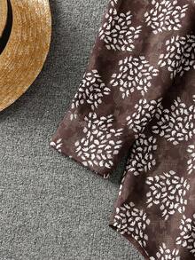 女士长袖全印花休闲阿拉伯风格上衣 - 彩色 - 查看 6