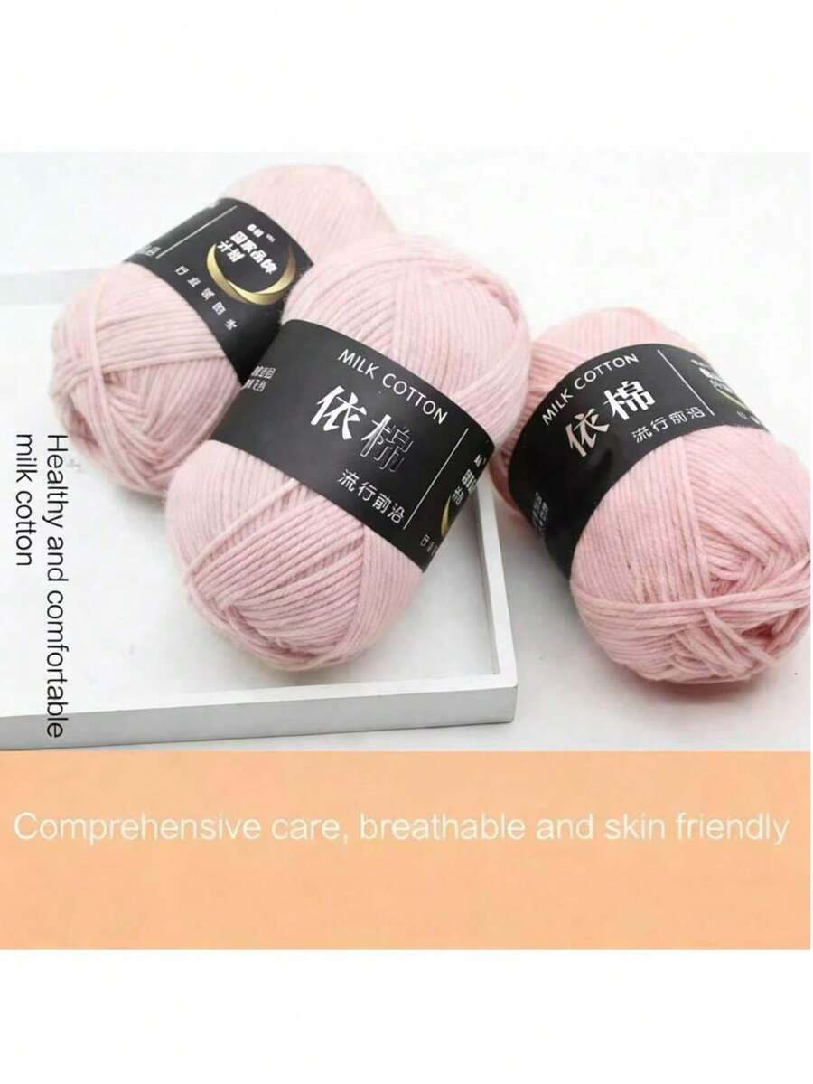 3 cuộn - Sợi bông sữa 4 lớp này mềm mại và thoải mái, thích hợp để đan chăn, áo len, khăn quàng cổ và khăn choàng; đây là món quà hoàn hảo cho mọi dịp và phù hợp với mọi mùa. - Nhiều màu - Xem 1