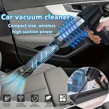 2-In-1 Handheld Vacuum Cleaner, Powerful Wet & Dry Vacuum Cleaner For Car, Home, Office And Pet, Includes Multiple Nozzles/Mini Floor Mop