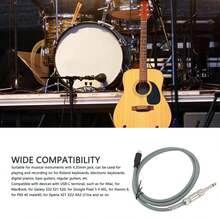 Tissting De Audio 6.35 Mm A USB C 5m (16.4 Ft) - Conector Chapado En Oro, Plug And Para Instrumentos Musicales Y Dispositivos Con USB C, Paraúsicos Y Aficionados - 3M - Ver 3