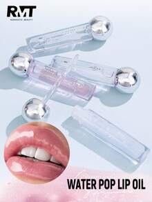 1pc Romantic Makeup RMT: Lip Gloss - High Shine, Moisturizing, Long-Lasting Color, Prevents Dry, Cracked Lips, Essential Lip Makeup For Girlfriend, Mom, Sister - 彩色 - 查看 1