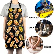 JNIAP Hot Dog Apron With Pockets Hot Dogs Lover Gifts Hot Dogs Chef Apron Fast Food Apron Hot Dog Maker Aprons,ManyHotDogAp - ManyHotDogAp - View 6