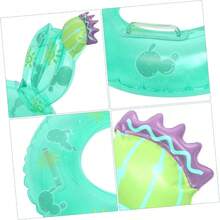 Anillo De Natacin De Cactus Juguetes Inflables Anillo De La Natacin Swimming Tube Ring Divertidos Flotadores De Playa Aid Float Rings De Polivinilo Piscina Fruta Beb - Verde + 55CM - Ver 4