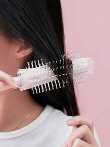 50pcs Elastic Mesh Nylon Brush Cleaner - Detachable & Reusable Regular Hair Comb, Round & Long Handle Brush Cleaning Tool, Hair Residue Remover, Brush Cleaning Kit - Multicolor - View 5