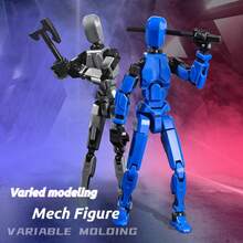 1pc Lucky 13 Multi-Jointed Posable Action Figure Doll, Unisex Assemble Stress Relief Desk Decor Collectible Toy