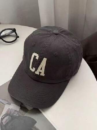 1pc Women's Small Head Circumference Baseball Cap, Korean Style 3D Embroidered Letter, Sun Protection, Narrow Brim Snapback Hat