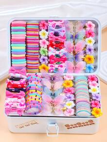 Bộ 255 chiếc dây buộc tóc nhiều màu sắc và dây buộc tóc hoa, bao gồm các loại dây buộc tóc cơ bản với nhiều màu sắc khác nhau và dây buộc tóc họa tiết hoa - Phù hợp cho bé gái và phụ nữ, hoàn hảo cho kiểu tóc đuôi ngựa, dự tiệc và các kiểu tóc đáng yêu, lựa chọn quà tặng tuyệt vời, phụ kiện tóc, băng đô, phụ kiện đội đầu - Nhiều màu - Xem 15