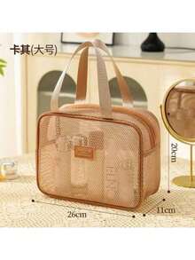 Mesh Organizer Toiletry Bag - Large Travel Toiletry Bag With Dividers - Black - View 6