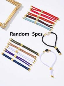 1/5/10/20/30/40/50/100pcs Colorful Fashion Simple Adjustable Pull Style Bracelet Jewelry Clasp DIY Accessories