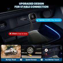 2-In-1 Wireless CarPlay And Android Auto Adapter, Plug And Play CarPlay Dongle Converter, Rapid Auto Connection, No Delay, Compact Design, Compatible With IOS And Android Devices, With USB/USB-C Port, Supports Wireless Android Auto, Upgrade Car Audio, Modern Automotive Accessory, Provides High-Quality Audio, Battery-Free - Black - View 8