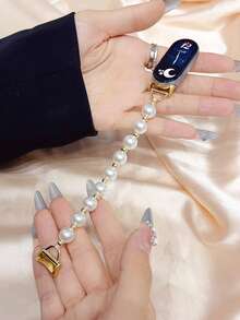 Dây đeo trang sức ngọc trai cao cấp cho Mi Band 9/8/10, vòng tay đính hạt thanh lịch với khóa kim loại, dây đeo cổ tay co giãn đính pha lê thời trang thay thế, món quà sinh nhật/ngày lễ độc đáo dành cho người yêu/mẹ/vợ/bạn gái. - Mi Band 8/9/10 - Xem 14
