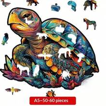 Wooden Puzzle Turtle Christmas Gift Box - Exquisite Asymmetric Puzzle Gift, Personalized Unique Christmas Gift For Adults, Family Interactive Christmas Puzzle Game - Wooden Christmas Puzzle, Wooden Turtle, Wooden Gift Box