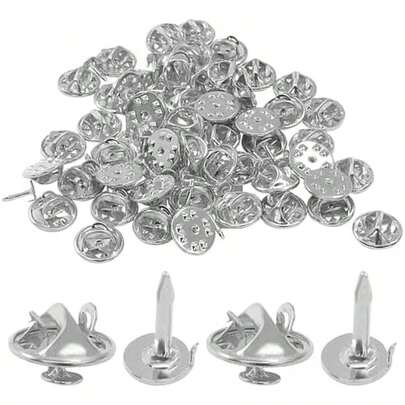 130 Pairs Gold Pin Backs, Replacement Butterfly Tie Tacks Locking Brooch Backs, Perfect Blank Pin Keepers For Craft Making/Jewelry Making