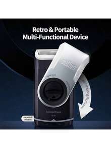 Braun M90便攜式電動刮鬍刀 經典復古設計 精緻金屬機身輕巧易攜，乾電池供電無需充電，隨時隨地保持整潔儀容 - 黑色 - 查看 3