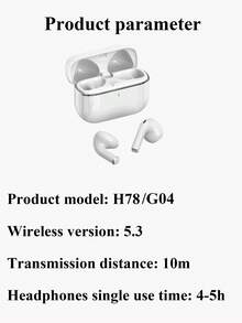 全新真无线蓝牙耳机 TWS 高保真立体声，超长续航，入耳式蓝牙耳机，兼容 iOS/安卓系统，是节日、情人节和圣诞节的理想礼物，180mAh - 白色 - 查看 9