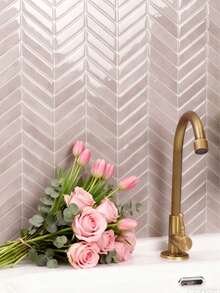 WalDecoo 4/10/20 hojas de 10"X10" Azulejos adhesivos de espina de pescado | Azulejos de pared impermeables y fáciles de limpiar para cocina, baño y sala de estar, perfectos para renovaciones de alquiler - Multicolor - Ver 6