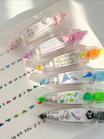 Refillable Cheap Lace Decoration Tape Pen Kawaii Japanese Korean Style Correction Tape Pen Drawing Diary Diy Sticker Tape Pen