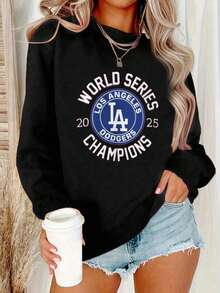 Los Angeles Dodgers World Series Champions Unisex Sweatshirt-2 (2) - 黑色 - 查看 1