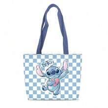The Stitch Collection Large Anime Canvas Tote Bag Is Suitable For Use As A Commuter Tote Or Shoulder Bag And Features Classic Cartoon Characters Such As Stitch,Strawberry Bear. - Multicolor - View 7