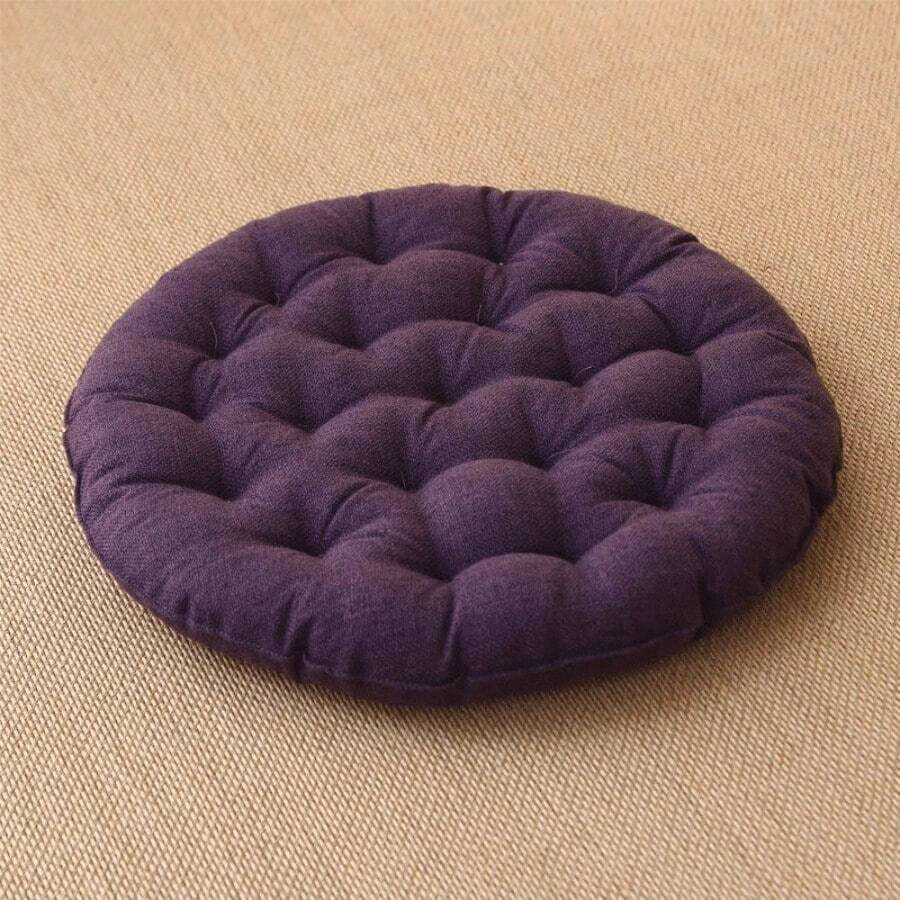 Engrosado redondo lazy cojín futón oversize meter cojín de silla colgante silla de ratán yoga - Morado oscuro - Ver 1