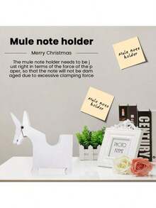 可爱红色PVC桌面记事本收纳架，带便签纸分发器 - 趣味实用办公桌收纳架，家居或办公装饰佳品，可爱办公用品