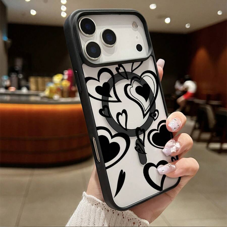 Funda Magnética para Teléfono Compatible con iPhone 17 Air/16/15/14/13/12/11 Pro, Pro Max, Plus, X/XS/XS Max, Compatible con Samsung Galaxy S22/S23FE/S24FE Plus, Ultra, Marco de TPU + Marco de Lente Independiente, Anillo Magnético Incorporado Adsorción Instantánea MagSafe, Serie de Colores Macaron, Combinaciones de Múltiples Colores - Negro - Ver 1