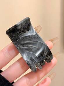 1pc/4pcs Marble Pattern Bohemian ABS Plastic Hair Clips, 2026 New Arrival Marble Hair Accessories For Back To School, Vacation, Travel, Party, Birthday, Office, Beach Summer Beach Claw Clips Vacay Hair Claws - Multicolor - View 10