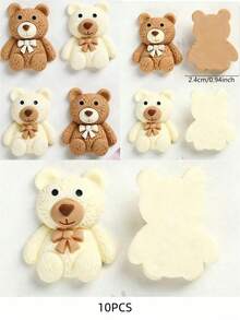 Gemischte Farben Teddybär Accessoires, DIY Haarclips, niedliche Glimmer Farben, DIY Handyhülle Accessoires - Gemischte Farben - Übersicht 9
