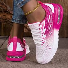 High Quality Air Cushion Women Sports Shoes, Fashionable Casual Running Sneakers, Comfortable Versatile Non-Slip Outdoor Leisure Shoes - Hot Pink - View 12