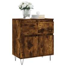 Larryhot Credenza Rovere Fumo 60x35x70 cm in Legno Multistrato,Robusto e durevole, facile da montare, la scelta ideale per l'arredamento della casa - Castano - Visualizzare 3