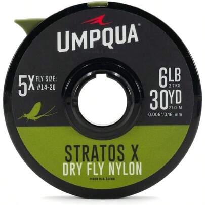 Umpqua Stratos X Dry Fly Nylon Tippet Camuflaje Gris 30 Yardas Ideal para Pesca en Rios y Lagos Alta Resistencia y Discrecion Natural