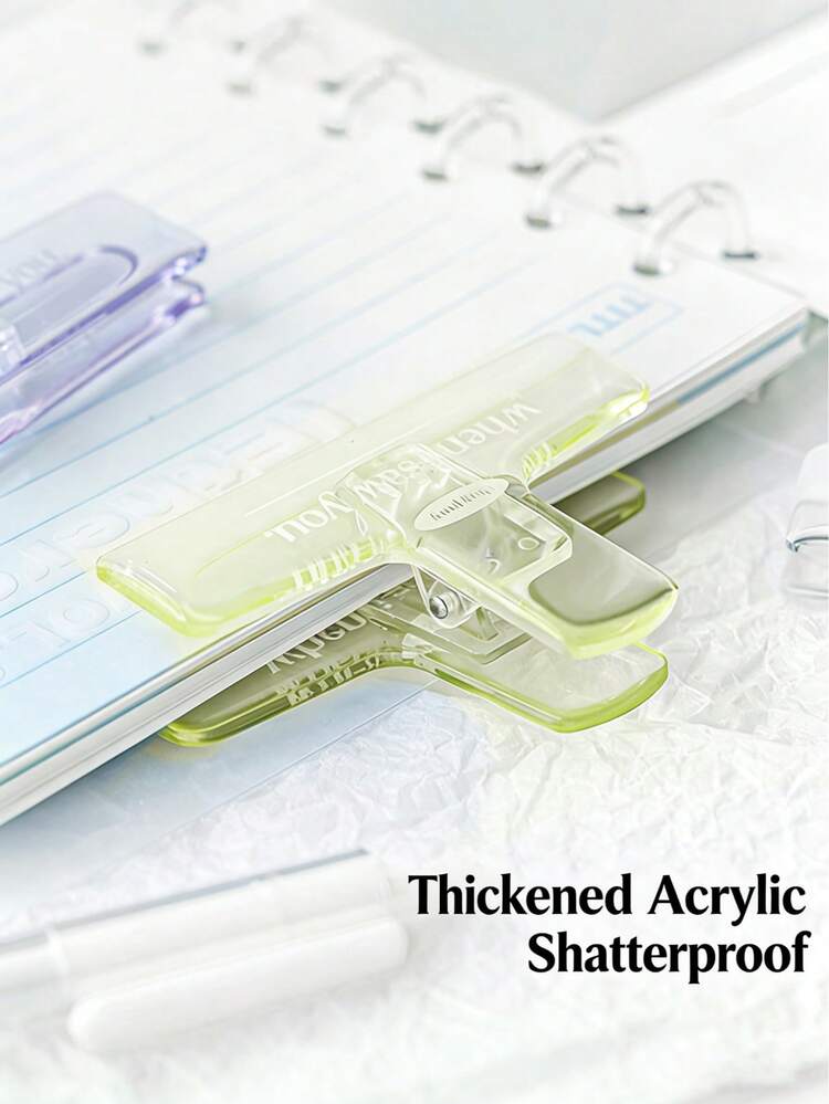 Acrylic Chip Clips For Bags, Transparent Food Seal Clips, Multicolor Kitchen Storage Snack Bag Clips With Metal Spring, Durable Airtight Seal Grip - Multicolor - View 3