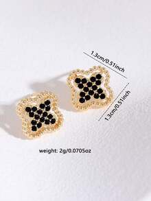 1 đôi/3 đôi bông tai bạc sterling 925 mạ đá Zirconia sang trọng, thanh lịch dành cho nữ, thích hợp đeo hàng ngày, dự tiệc, làm quà tặng bạn bè, bông tai mùa thu, quà Giáng sinh, phụ kiện trang sức bạc thiết kế chữ C kép. - Hoa tai 3 - Xem 6