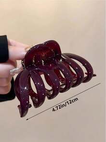 Clip para el cabello con forma de calabaza grande, clip de garra sobredimensionado minimalista, adecuado para cabello grueso y fino, clip para el cabello de mujer antideslizante, nuevo accesorio de alta gama para el moño del cabello de otoño/invierno para el atuendo de vacaciones de verano, accesorios para el cabello de viaje - Multicolor - Ver 4