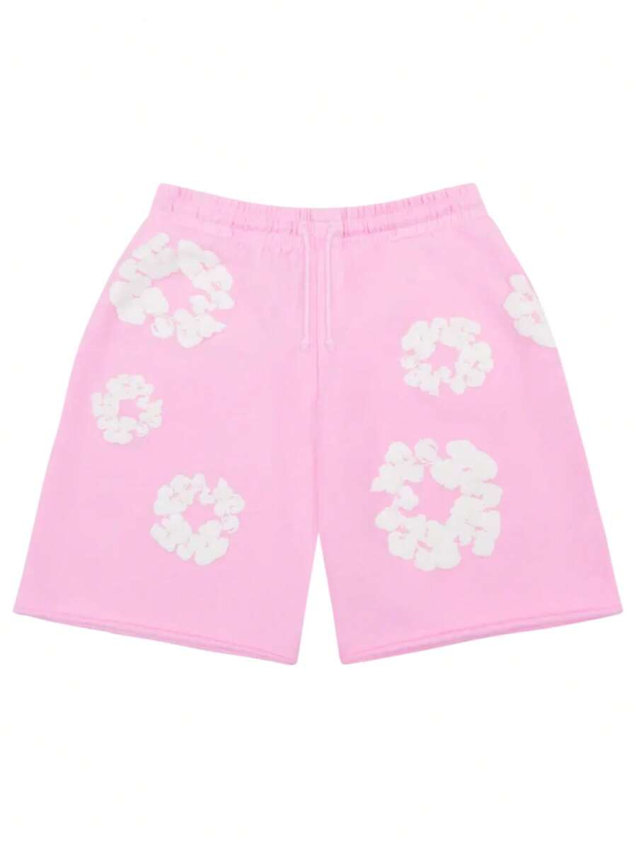 Denim Tears 'Sweatpants 'The Cotton Wreath' Pants Graphic And Drawstring For Unisex Adult - SOLE SERIOUSS, Women's Casual Drawstring With Modern Men Breathable Technology, Versatile Street Style Joggers Suitable For Streetwear, Casual Daily Wear, Weekend Outings, Music Festivals, Social Gatherings And More, Making It A Great Gift For Boyfriends Or Husbands.Sweatpants Sweats Wide For Men Sweat Pants Baggy Sweatpants - 粉色 - 查看 1