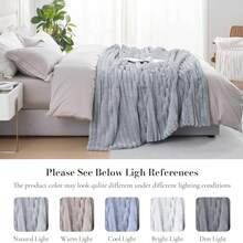 1 Piece Of Imitation Rabbit Fur Sofa Blanket, This Plush Blanket Adopts A Soft And Warm Artificial Fur Luxury Style, Suitable For Various Occasions Such As Living Rooms, Bedrooms, And Sofas - Small Gray Stripes - View 8