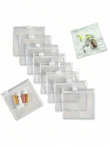 3/8/16pcs Medicine Storages Bag, Reusable Medicine Storages Bag, Zipper Medicine Bag Set, Lure Bag Jewelry Storage Bag Self-Sealing Drug Storage Device And Travel Accessories - Multicolor - View 5