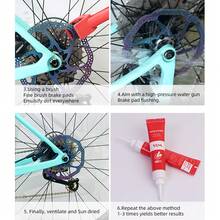 VXM Gel para eliminar ruido de frenos de disco de bicicleta, limpieza de cadena, pastillas de freno, desengrasante de disco de freno para bicicleta de carretera y bicicleta de montaña - Multicolor - Ver 11
