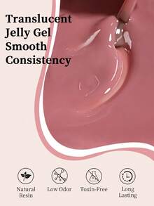 RS NAIL 1瓶9克果冻凝胶指甲油，透明裸粉色，持久可卸UV/LED指甲油，DIY美甲沙龙，女士及女孩礼物 - 彩色 - 查看 10