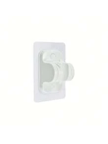 White Wall Mounted Shower Head Holder, No Drill Bathroom Shower Bracket, Shower Head Fixing Hanger, Suction Cup Base - White - View 8