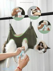 宠物猫狗修剪指甲防抓咬束缚袋，洗澡修剪束缚袋，悬挂式宠物美容吊床