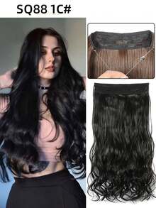 万圣节主题深棕色至栗棕色隐形透明Remy鱼线接发 - 彩色 - 查看 24