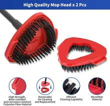 4 Pack Mop Head Replacement Compatible With O Cedar, Spin Mop Refill Replace Head For RinseClean 2-Tank System - Machine Washable, Enhanced Cleaning Performance - Version 20 - 查看 2